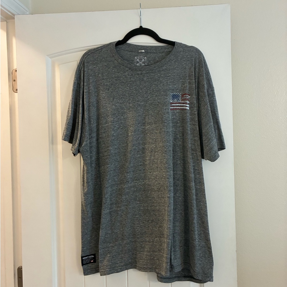 Men's Gray Pocket Flag T-Shirt